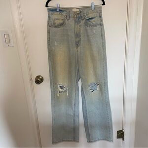 BDG Sky Blue Distressed High Rise Jeans